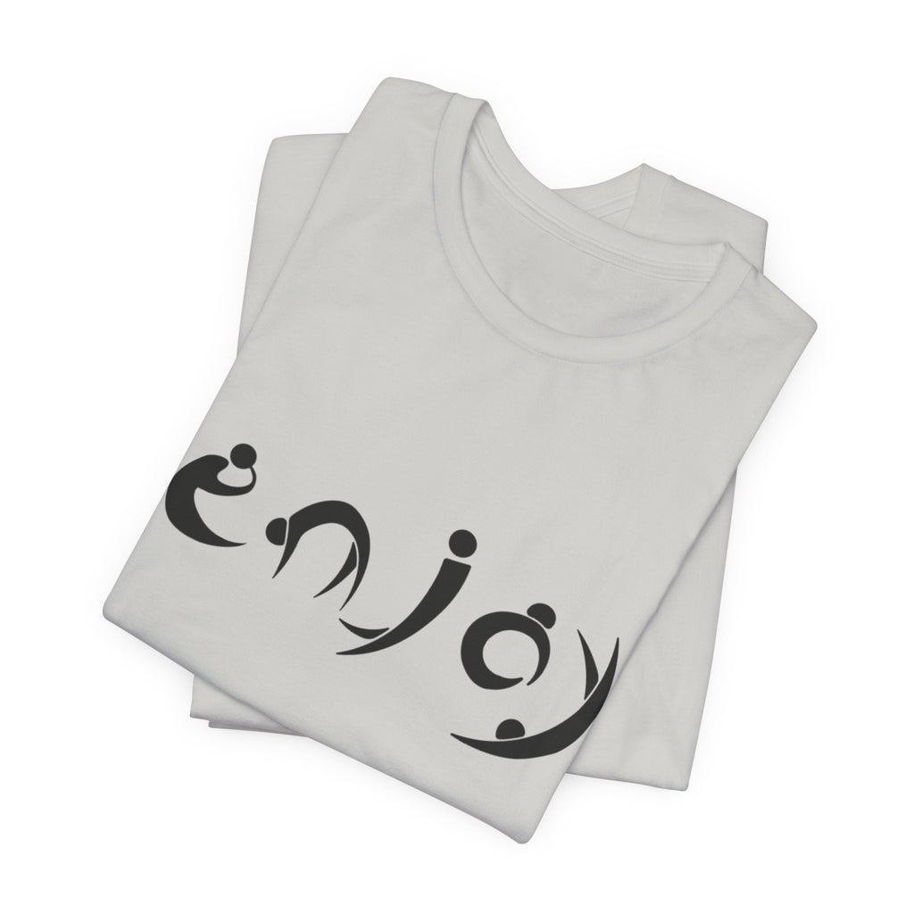 Enjoy Script Tee — Minimalist Positive Message T‑Shirt