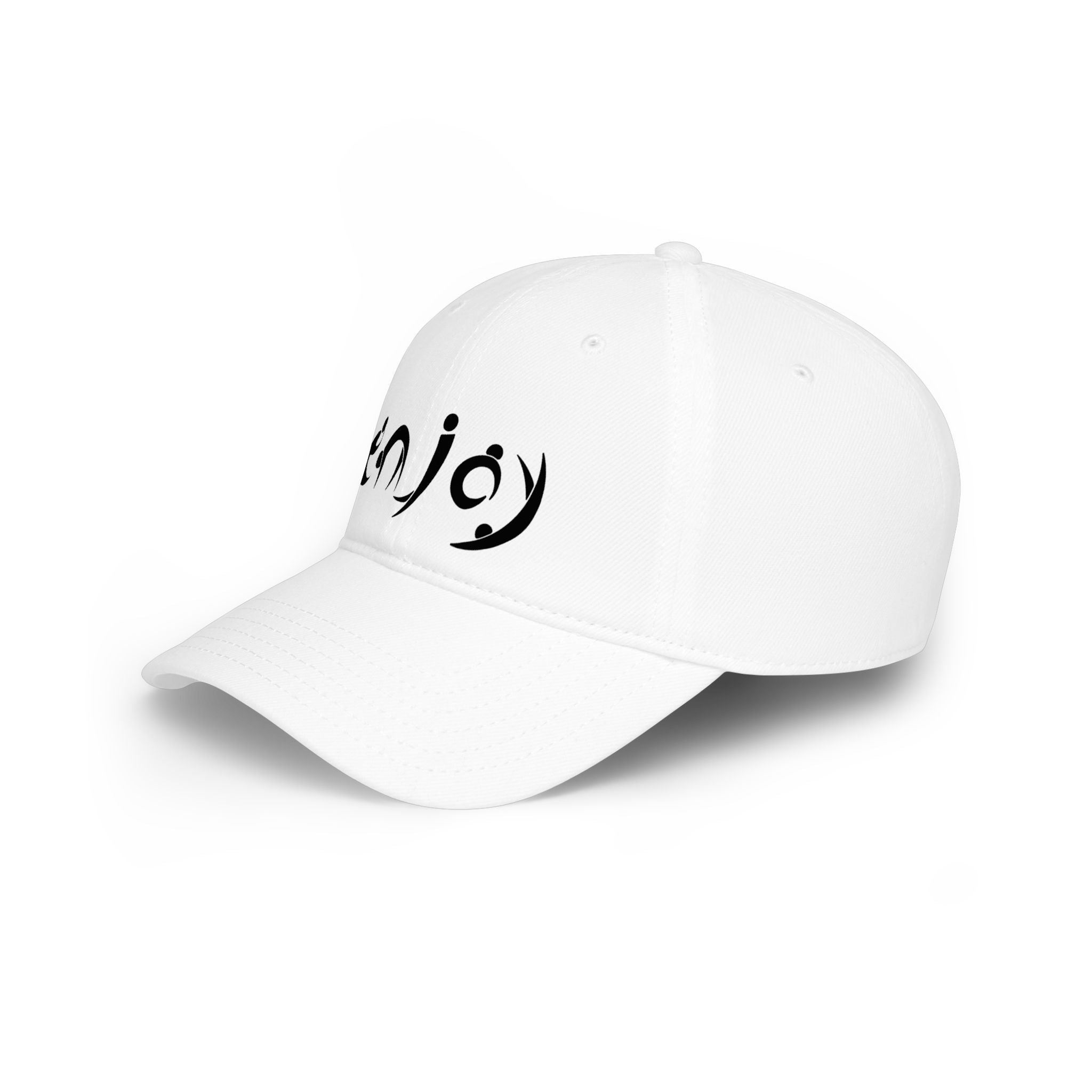 Enjoy Embroidered Baseball Cap — Casual Red Low-Profile Hat