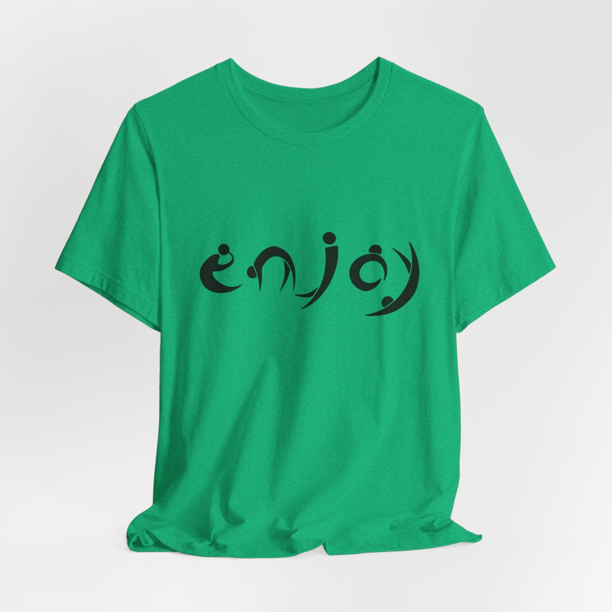 Enjoy Script Tee — Minimalist Positive Message T‑Shirt