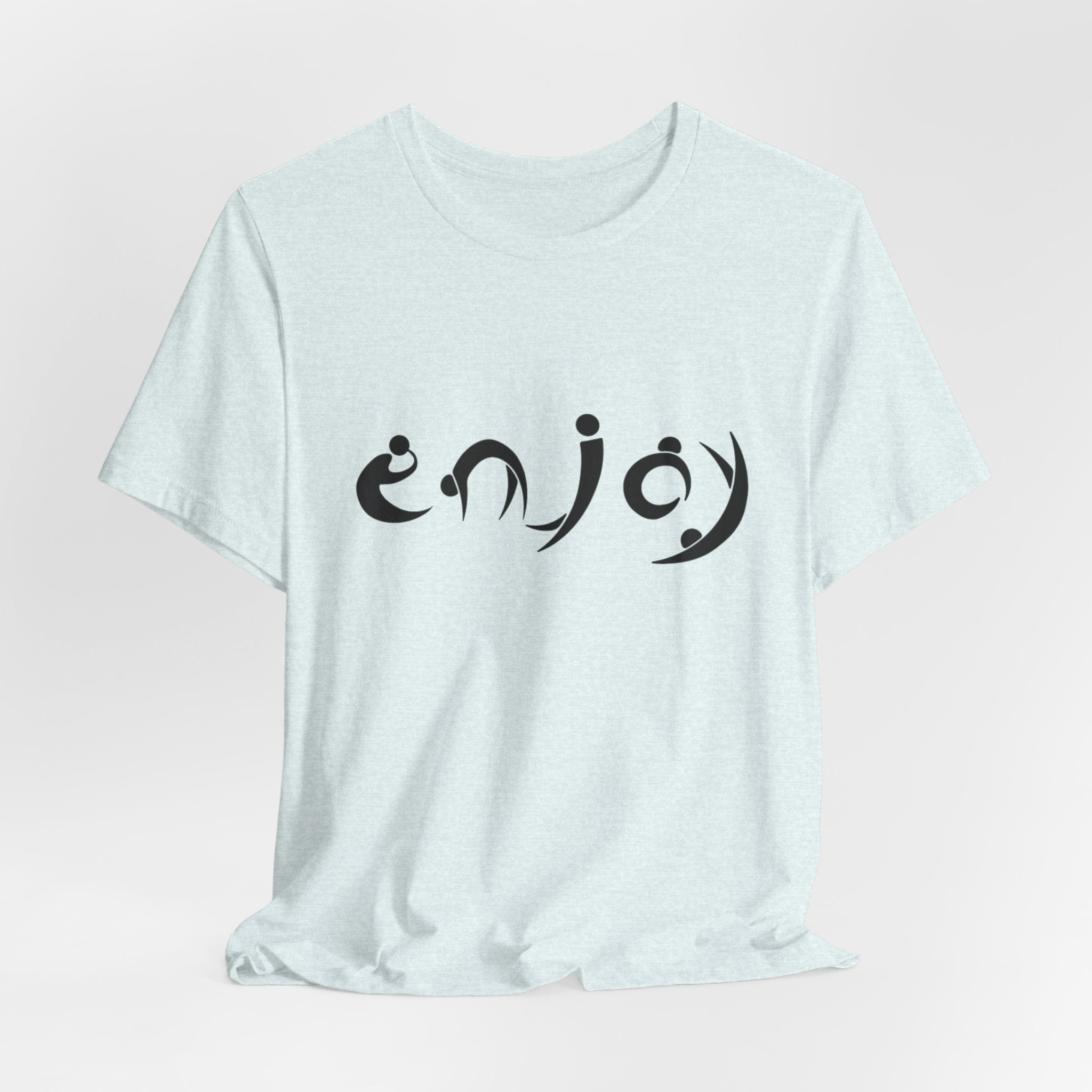 Enjoy Script Tee — Minimalist Positive Message T‑Shirt