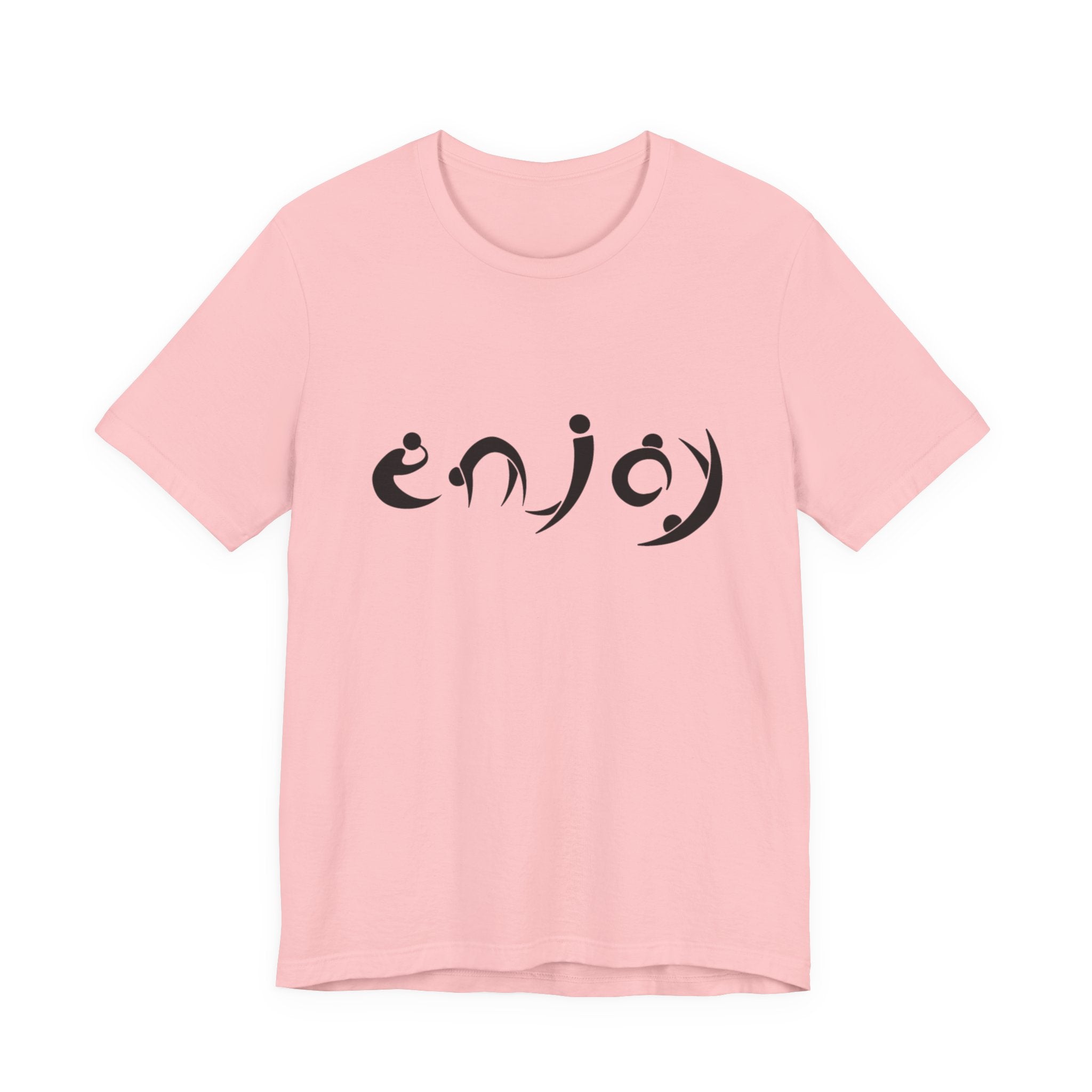 Enjoy Script Tee — Minimalist Positive Message T‑Shirt