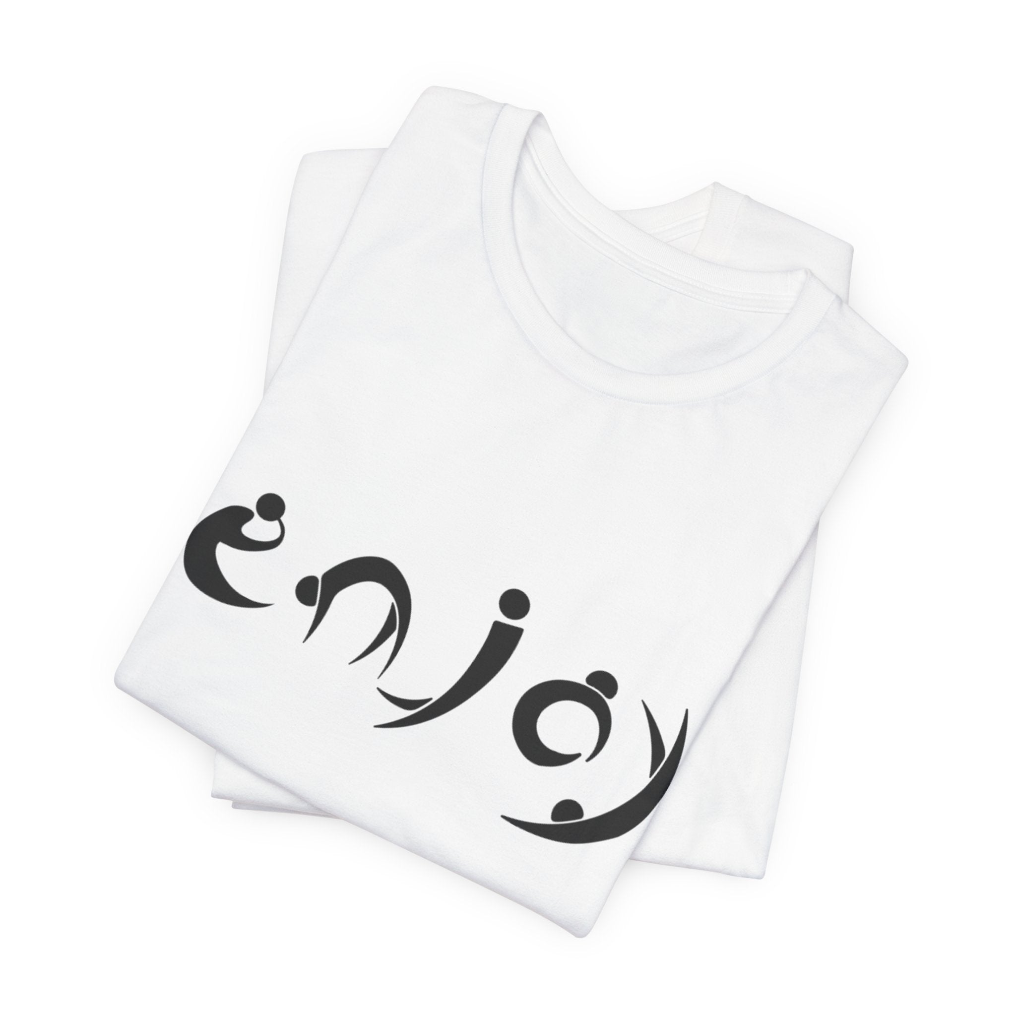 Enjoy Script Tee — Minimalist Positive Message T‑Shirt
