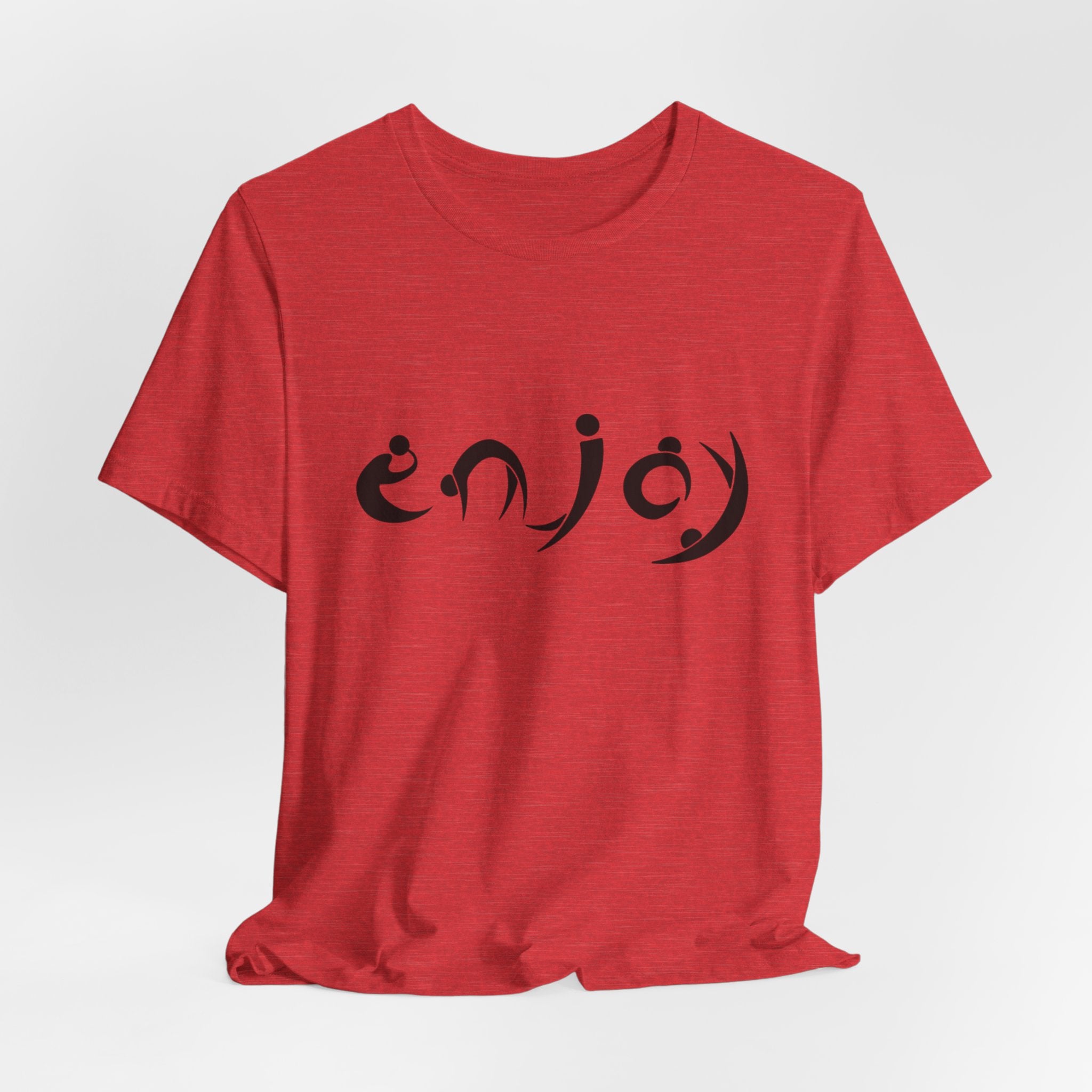 Enjoy Script Tee — Minimalist Positive Message T‑Shirt