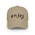Enjoy Embroidered Baseball Cap — Casual Red Low-Profile Hat