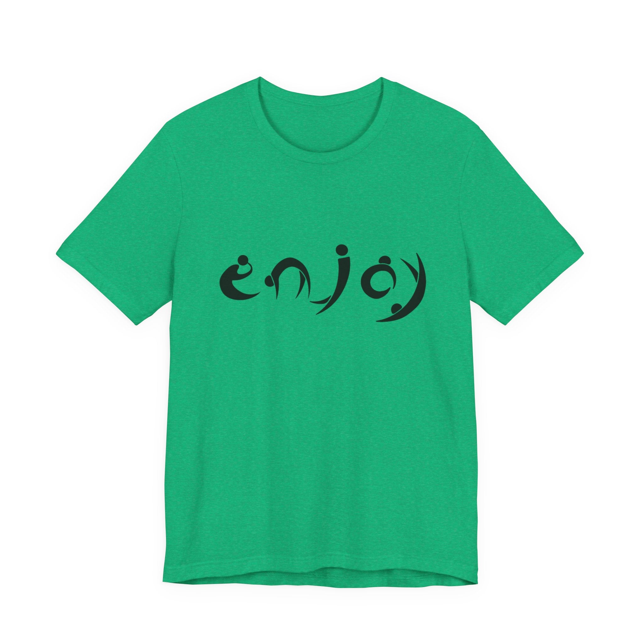 Enjoy Script Tee — Minimalist Positive Message T‑Shirt