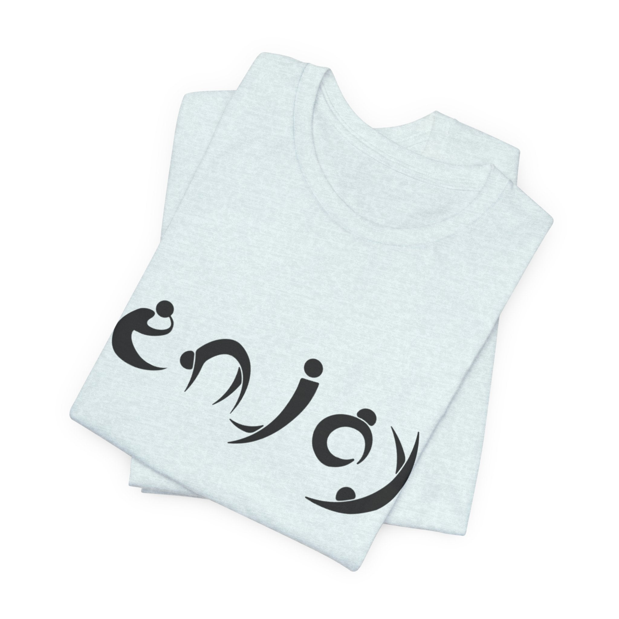 Enjoy Script Tee — Minimalist Positive Message T‑Shirt