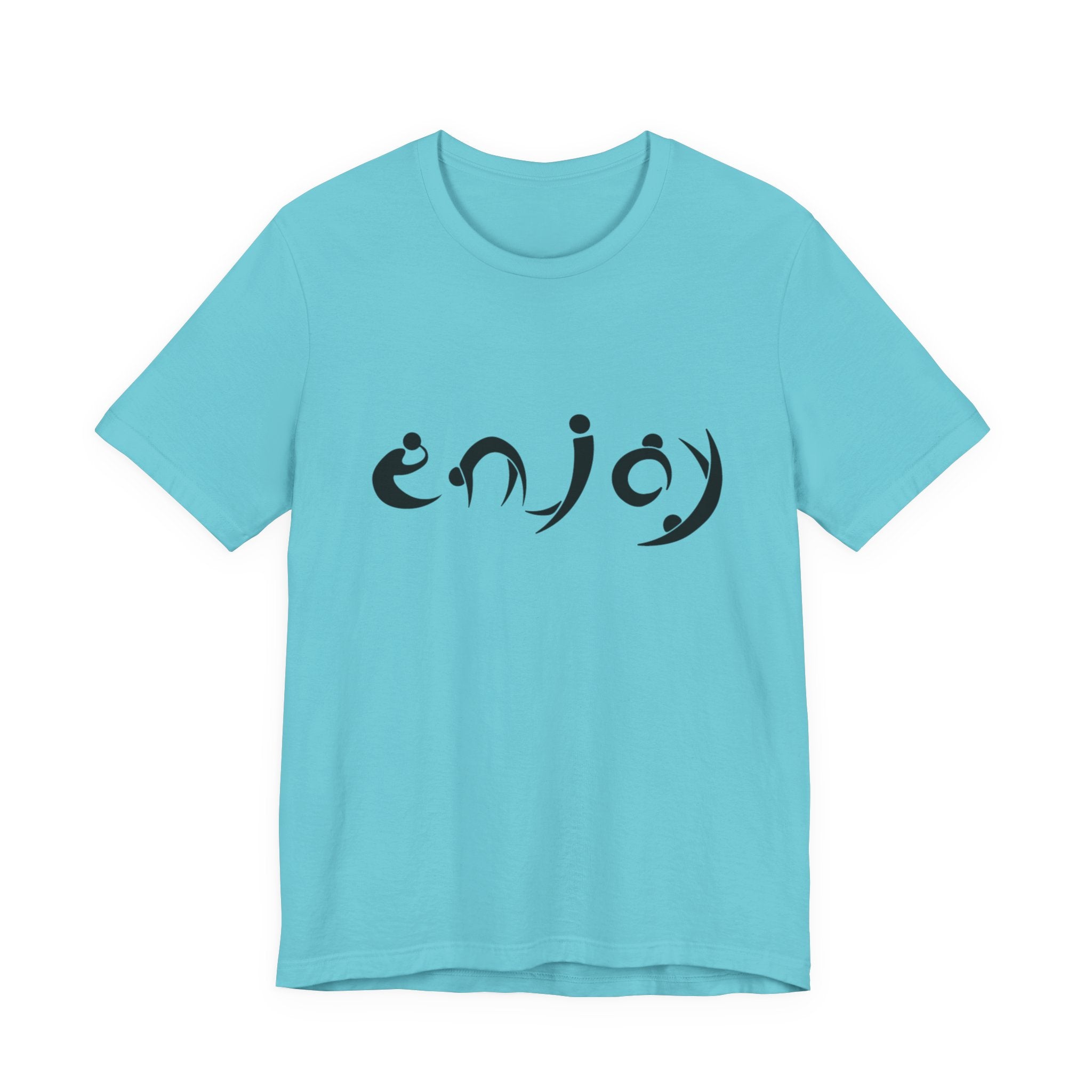 Enjoy Script Tee — Minimalist Positive Message T‑Shirt