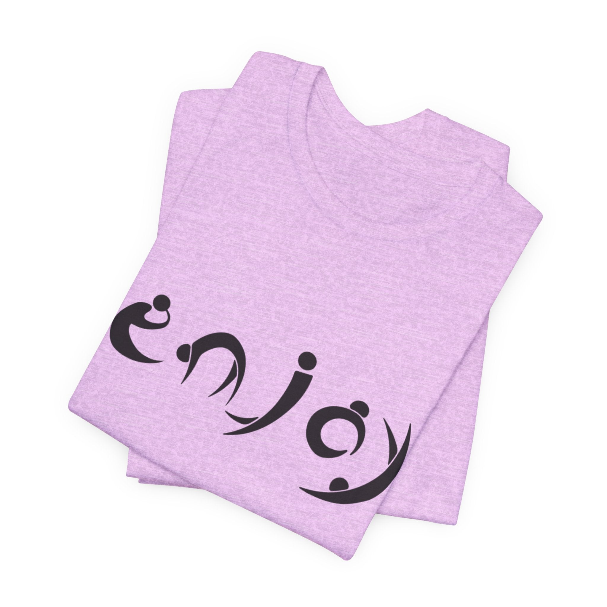 Enjoy Script Tee — Minimalist Positive Message T‑Shirt