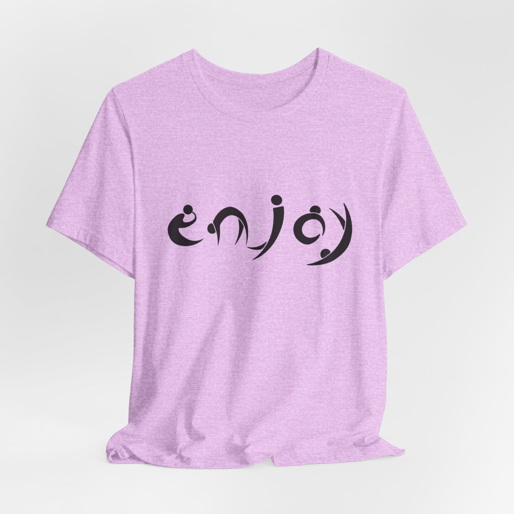 Enjoy Script Tee — Minimalist Positive Message T‑Shirt