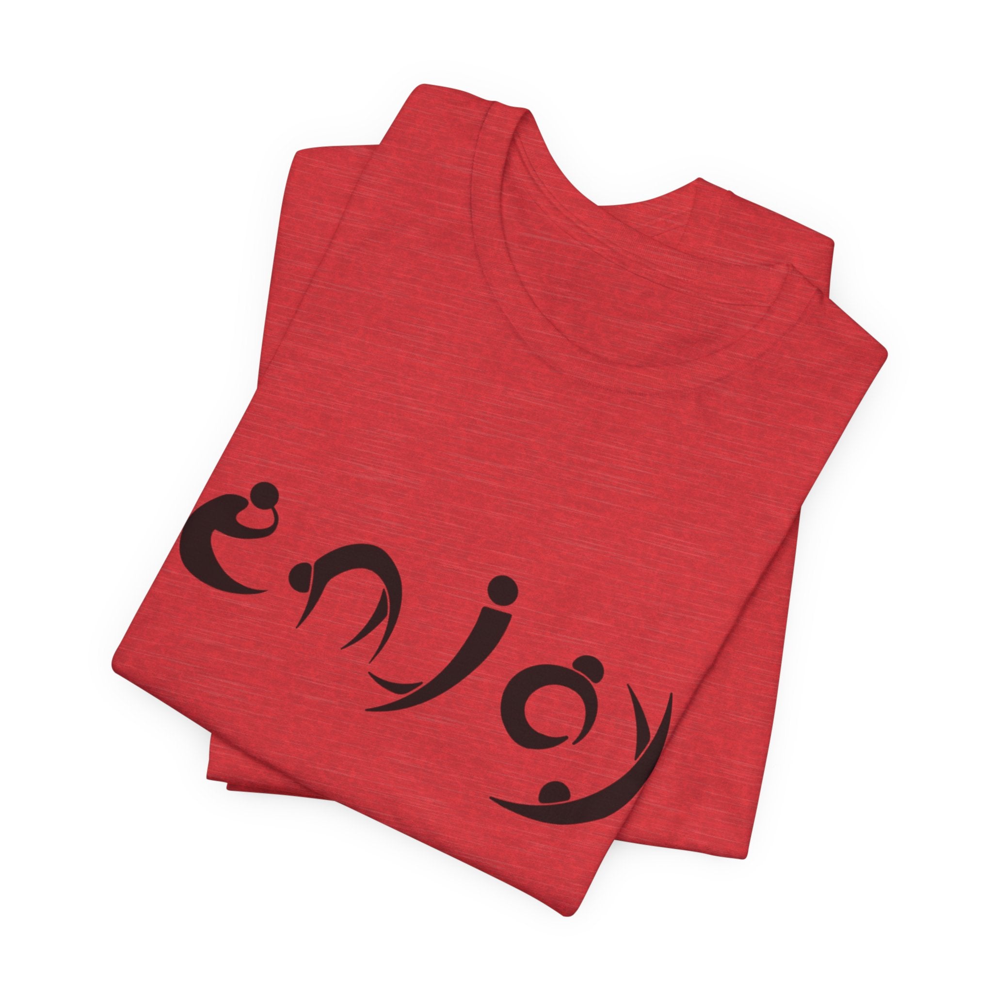 Enjoy Script Tee — Minimalist Positive Message T‑Shirt