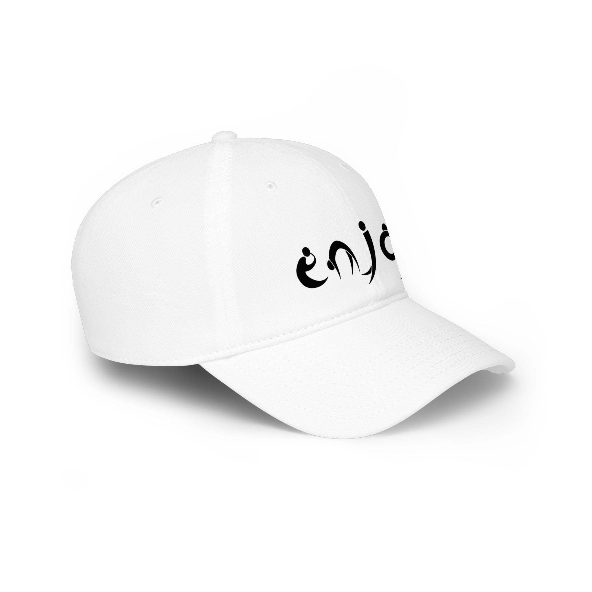 Enjoy Embroidered Baseball Cap — Casual Red Low-Profile Hat
