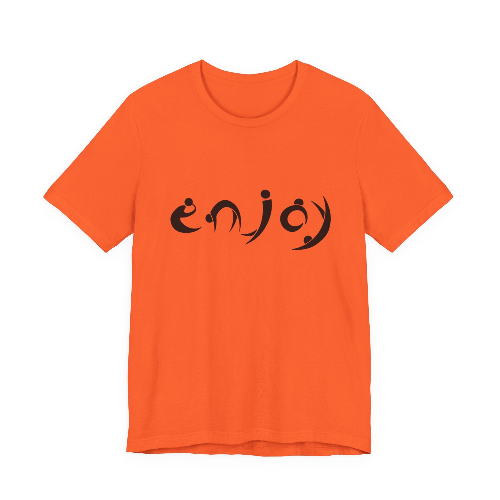 Enjoy Script Tee — Minimalist Positive Message T‑Shirt