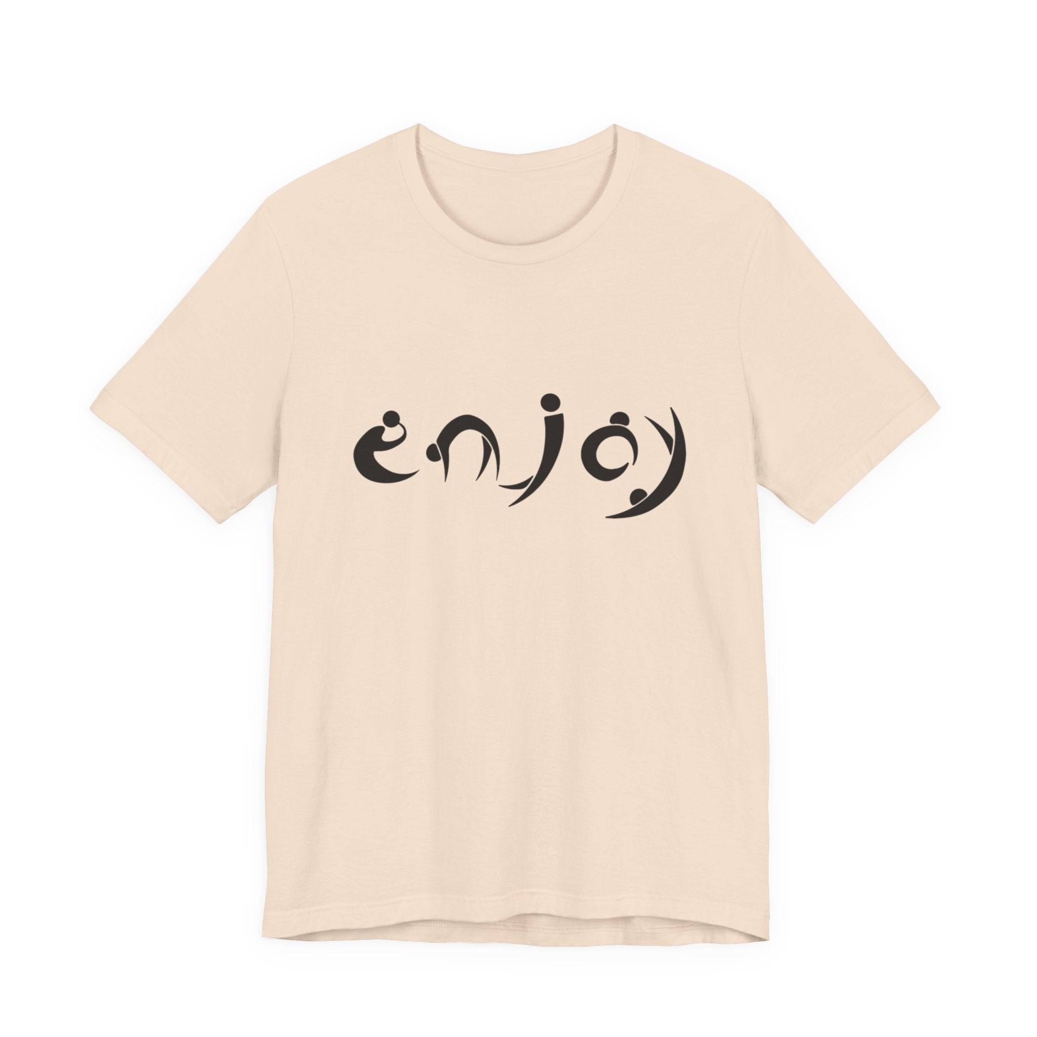 Enjoy Script Tee — Minimalist Positive Message T‑Shirt