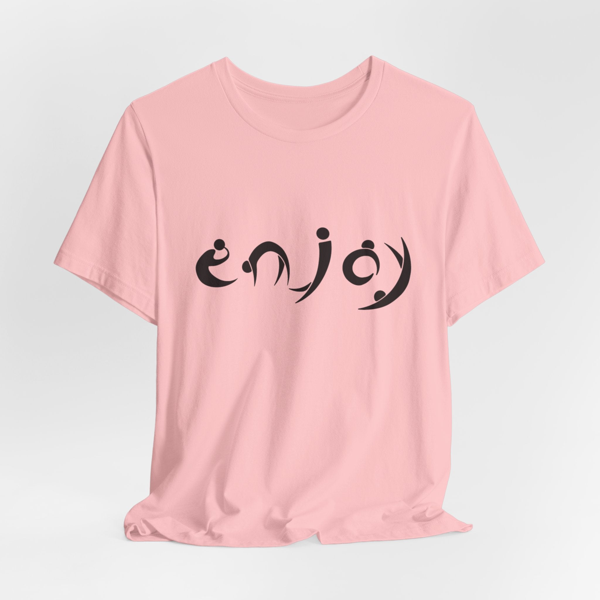Enjoy Script Tee — Minimalist Positive Message T‑Shirt