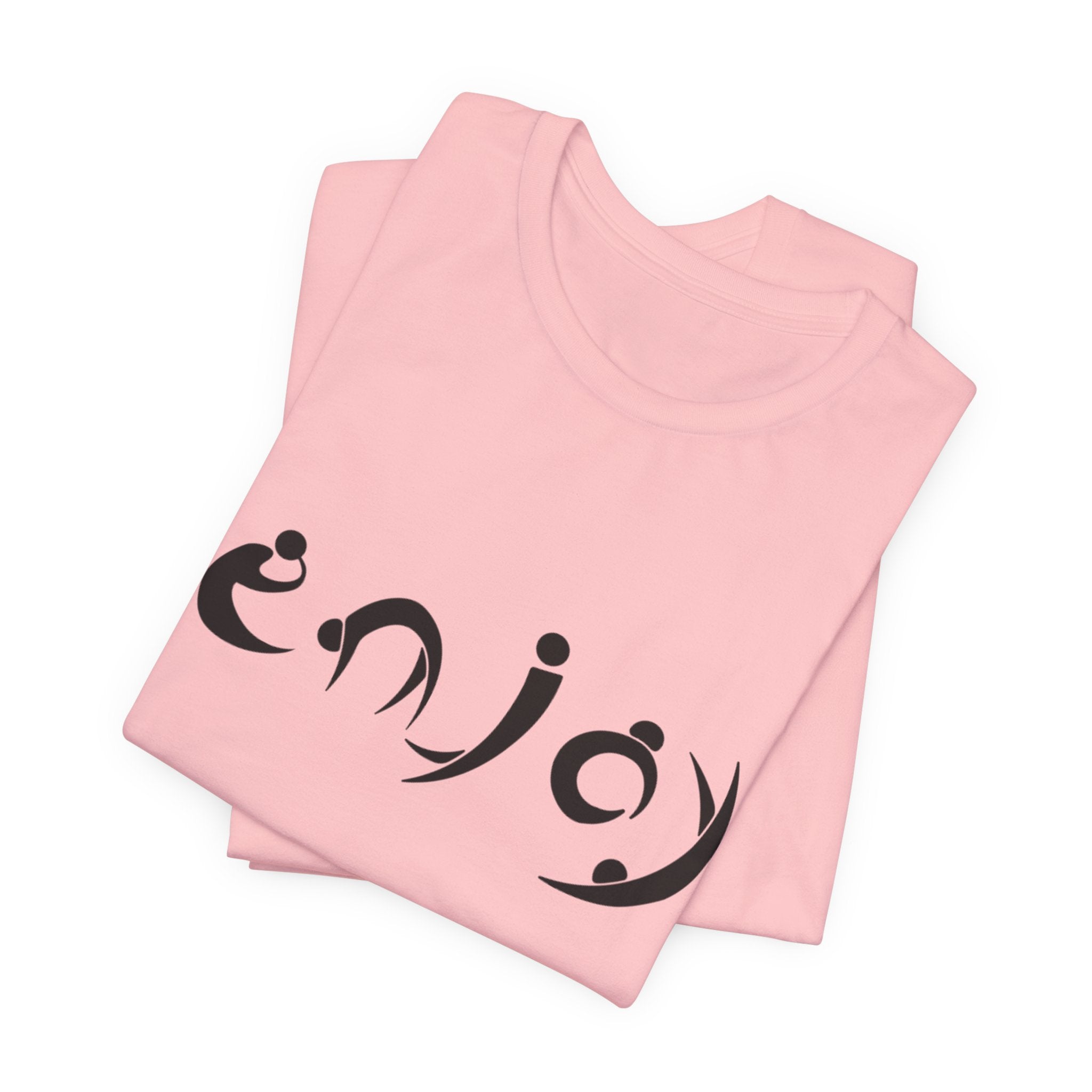 Enjoy Script Tee — Minimalist Positive Message T‑Shirt