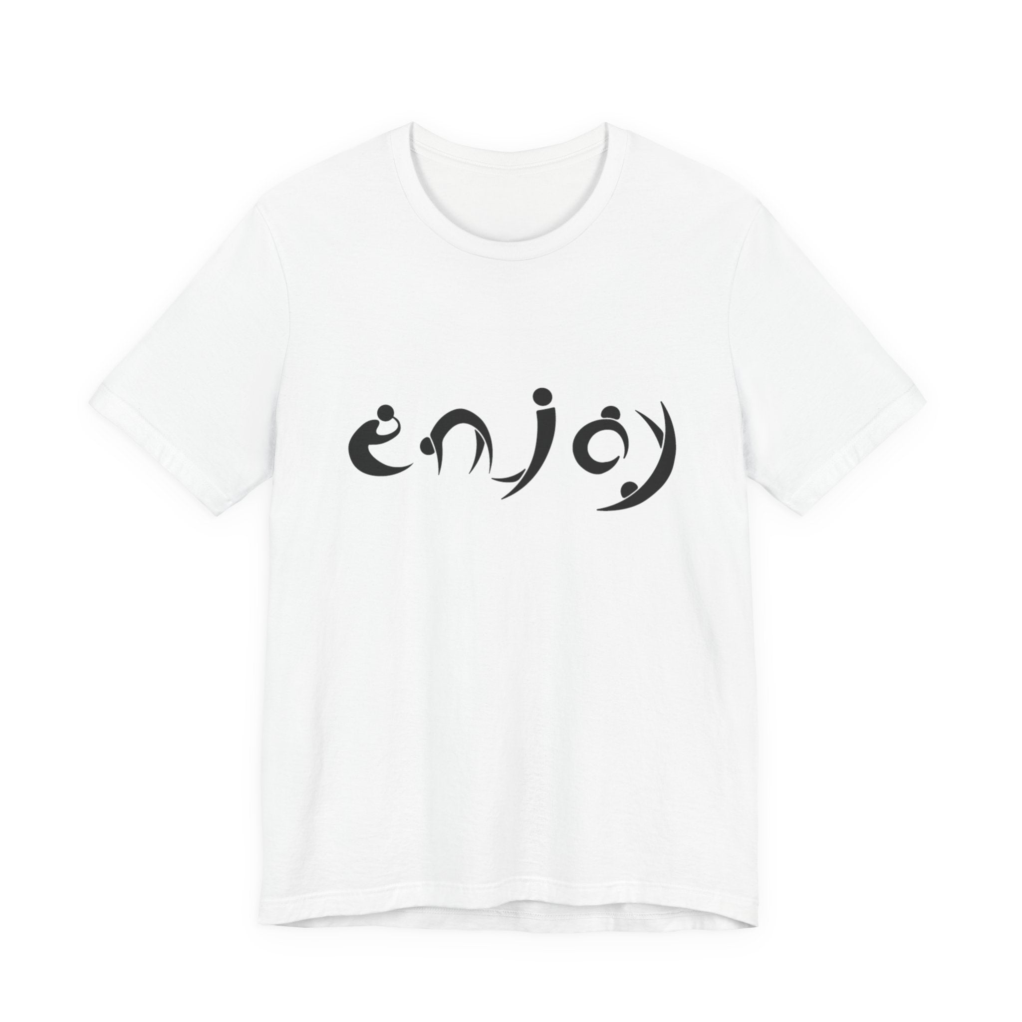 Enjoy Script Tee — Minimalist Positive Message T‑Shirt