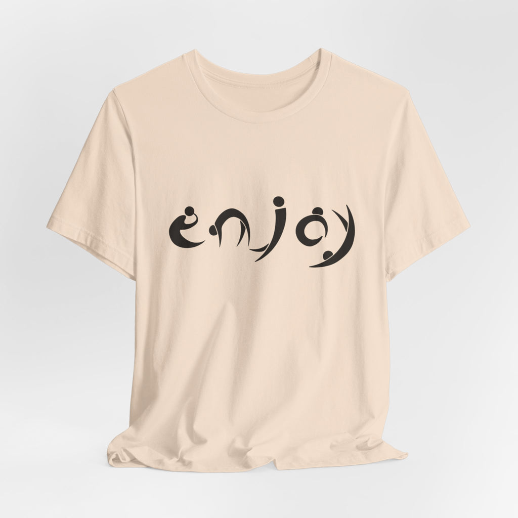 Enjoy Script Tee — Minimalist Positive Message T‑Shirt