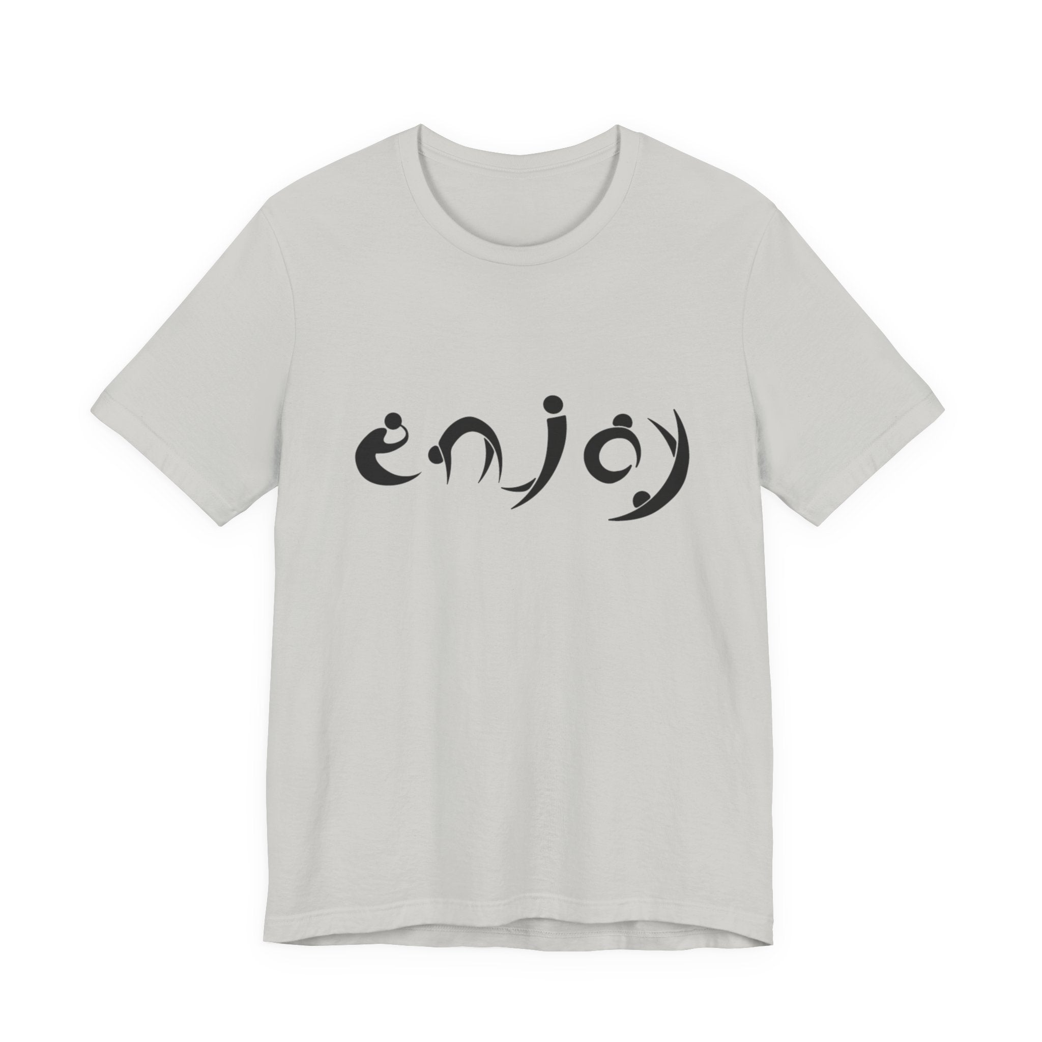 Enjoy Script Tee — Minimalist Positive Message T‑Shirt