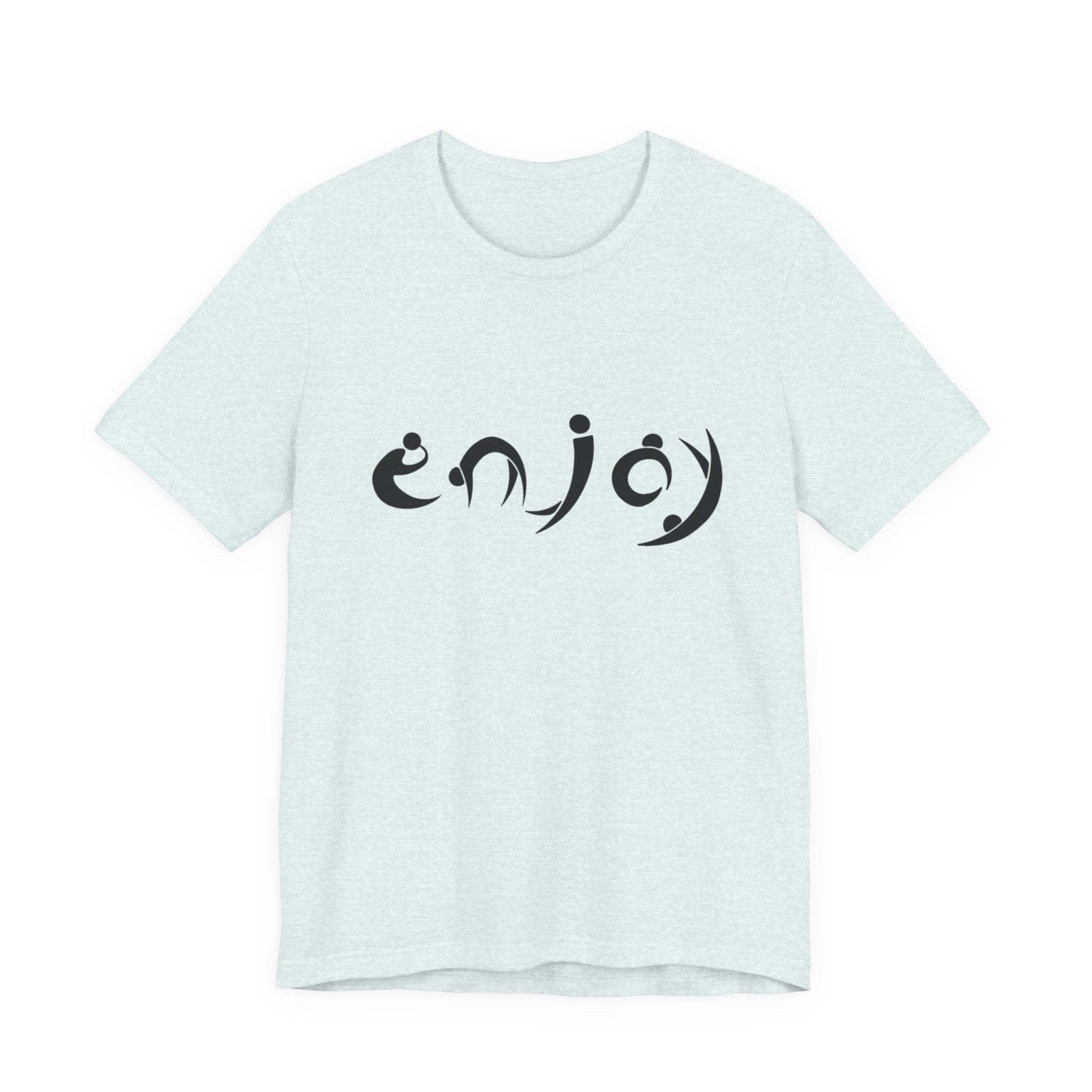 Enjoy Script Tee — Minimalist Positive Message T‑Shirt