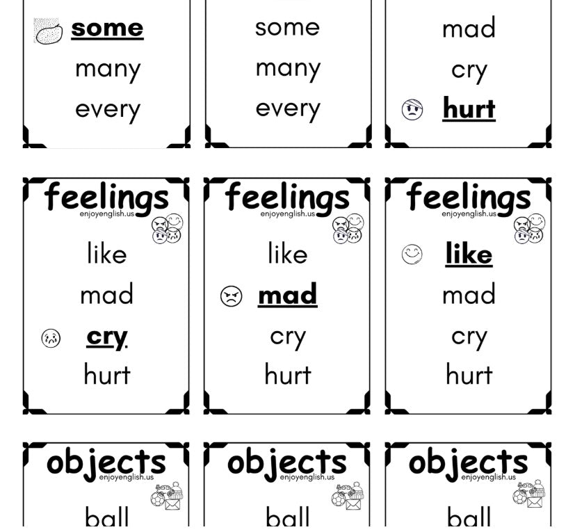 Go Fish -  Printable Vocabulary Card Game